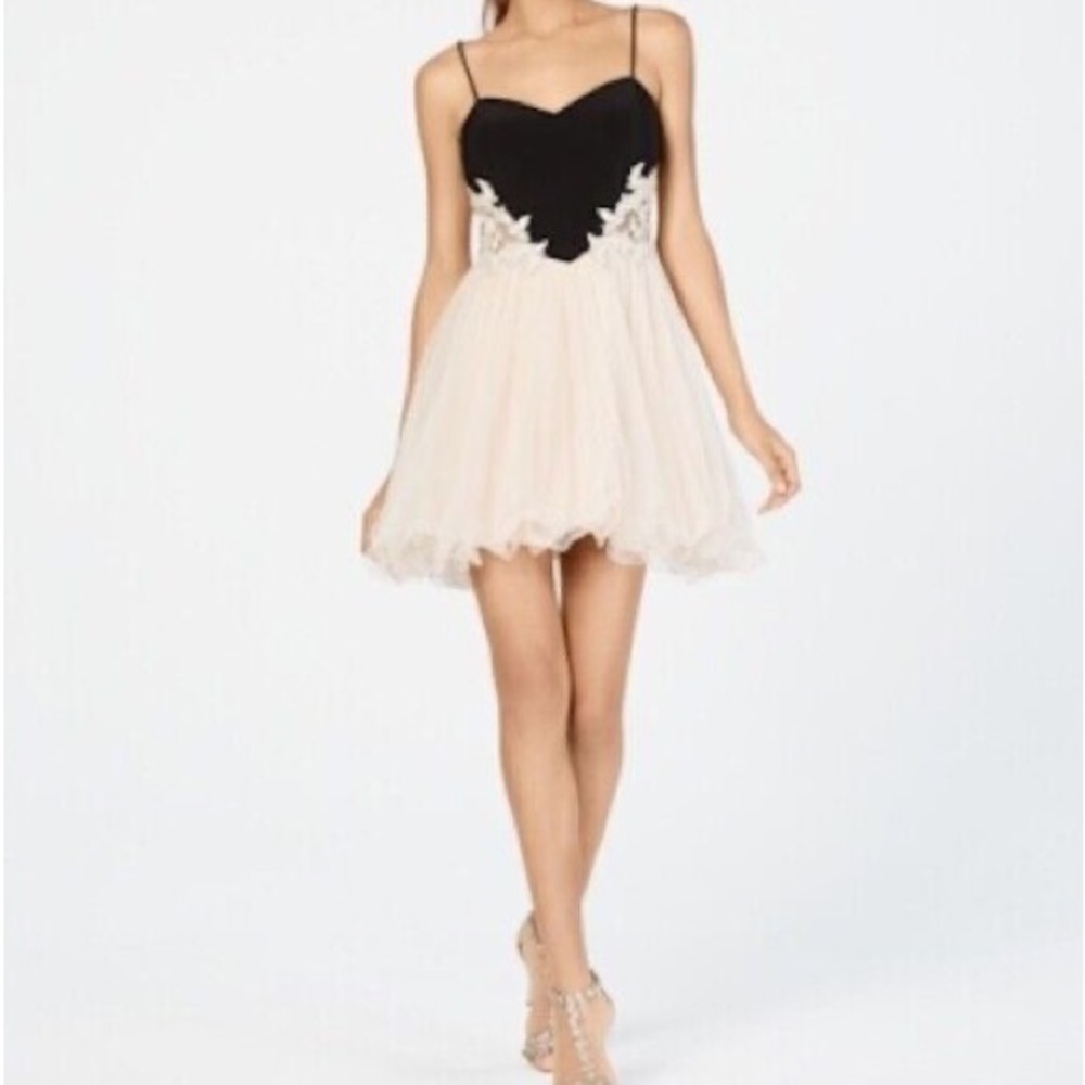 Blonde Nites Tulle Rhinestone Sweetheart Neckline Dress Homecoming Prom Size 3 - Picture 1 of 6